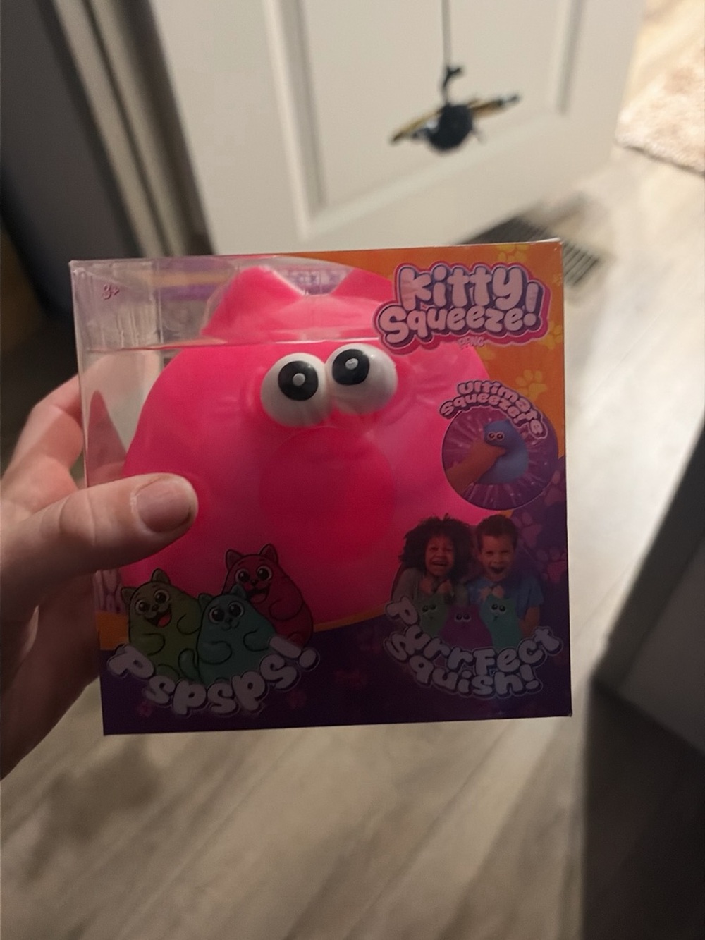 Pink or green kitty Squeeze Toy/ squishy : new in box ( price is for one )